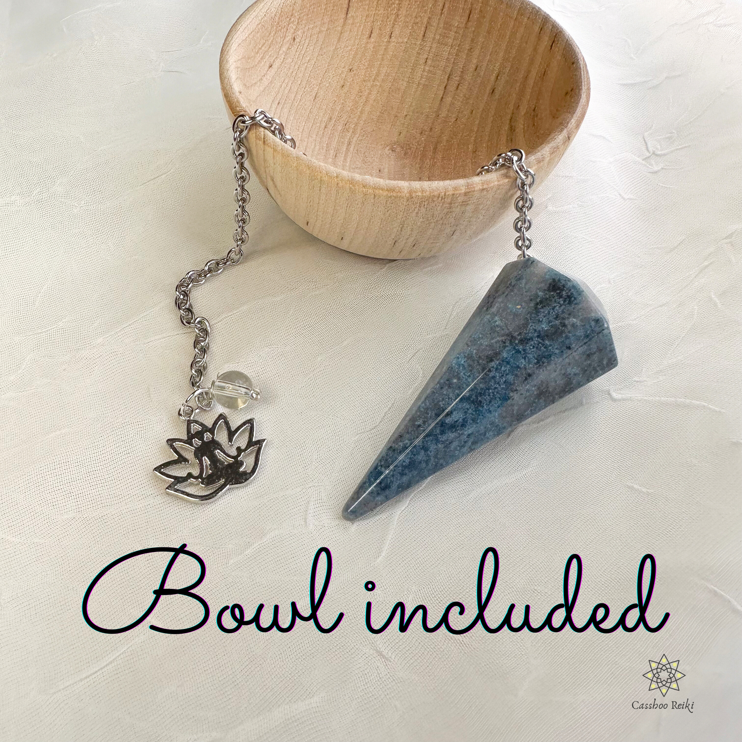 Trolleite Pendulum and Mini Bowl set | Natural Gemstone Pendulum