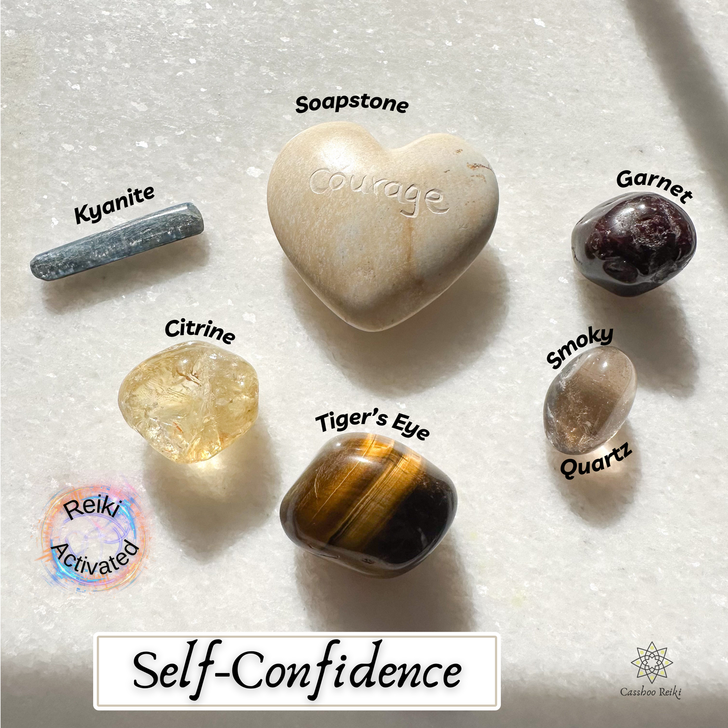 Crystal Set for Self-Confidence | Crystals for Moving forward. Unstuck yourself
