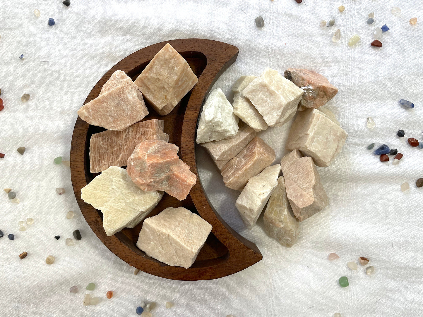 Microcline, Peach Moonstone, Tumbled or Rough |Stone for Self-love and Empathy