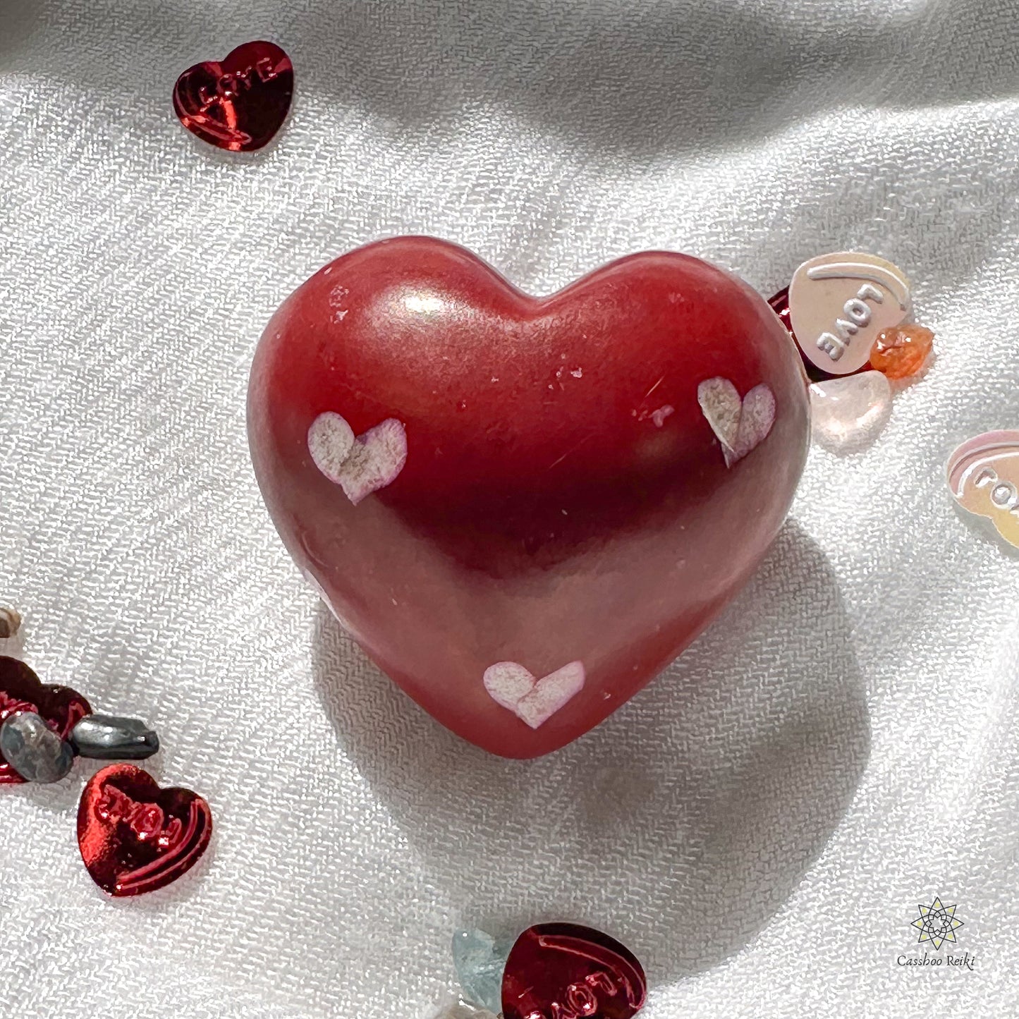 Soapstone Puffy Heart | Heart shaped Palm Stones | Kenyan Soapstone