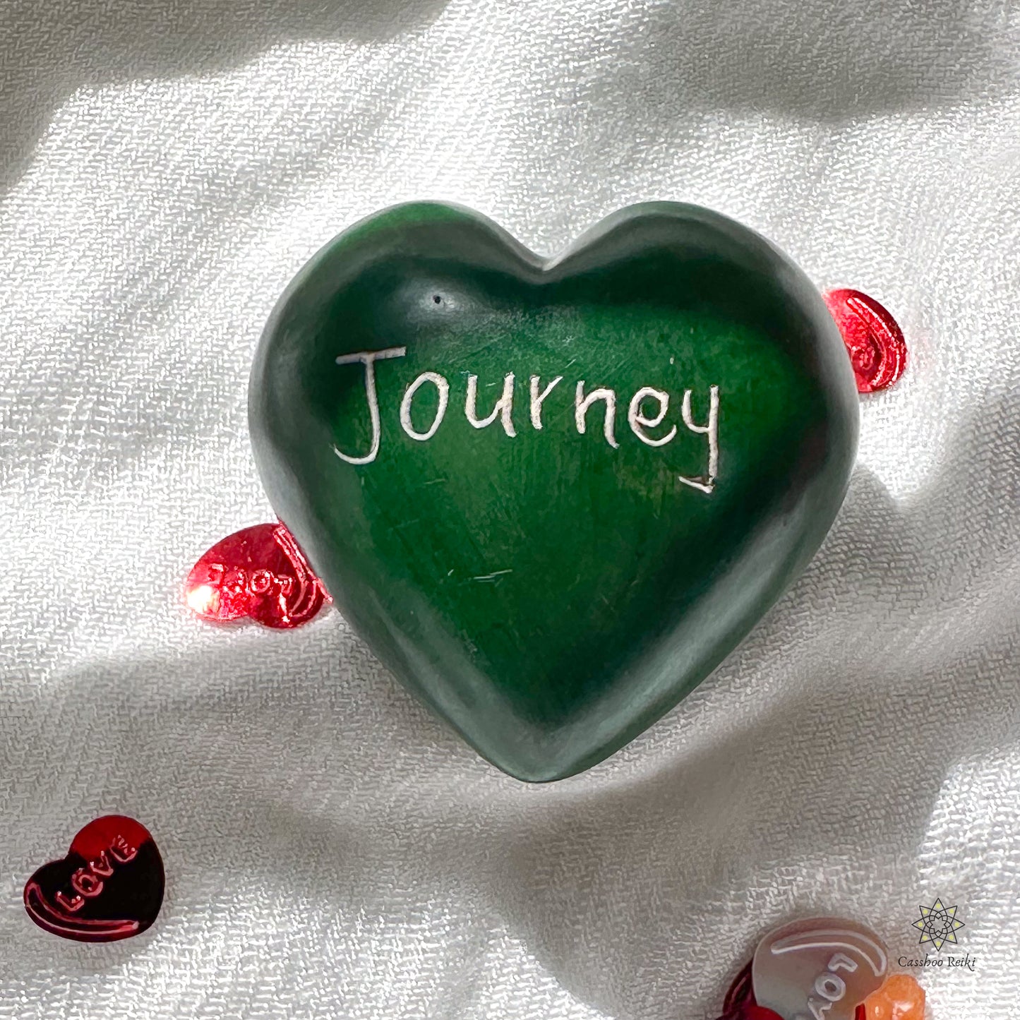 Soapstone Puffy Heart | Heart shaped Palm Stones | Kenyan Soapstone