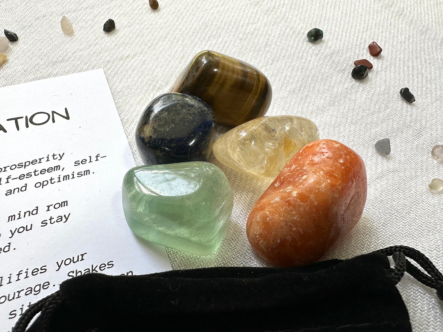 Motivation Crystal Set and Palm Stone