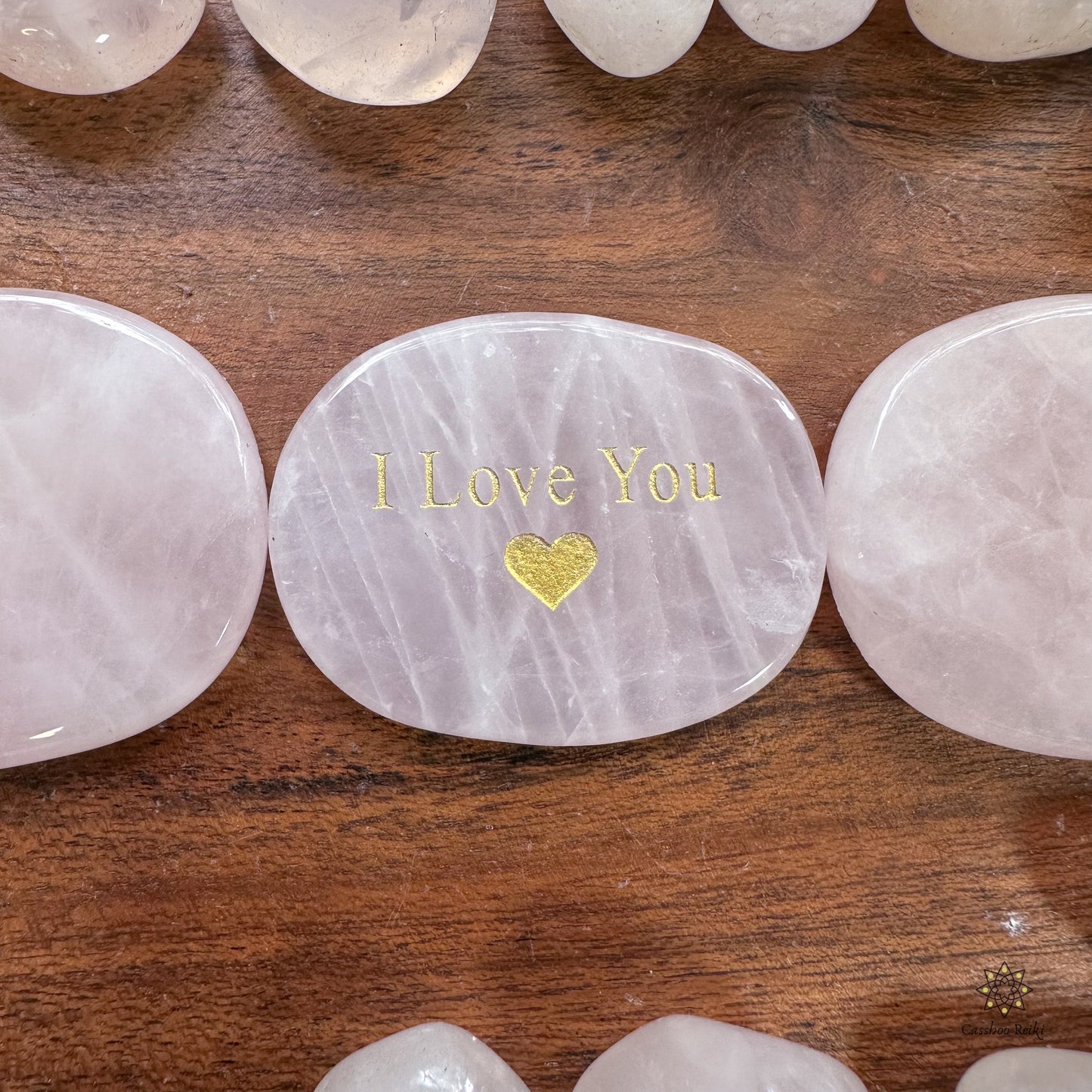 I Love You Palm Stone in Pink Quartz. Stone for Unconditional Love. Gifts for mom
