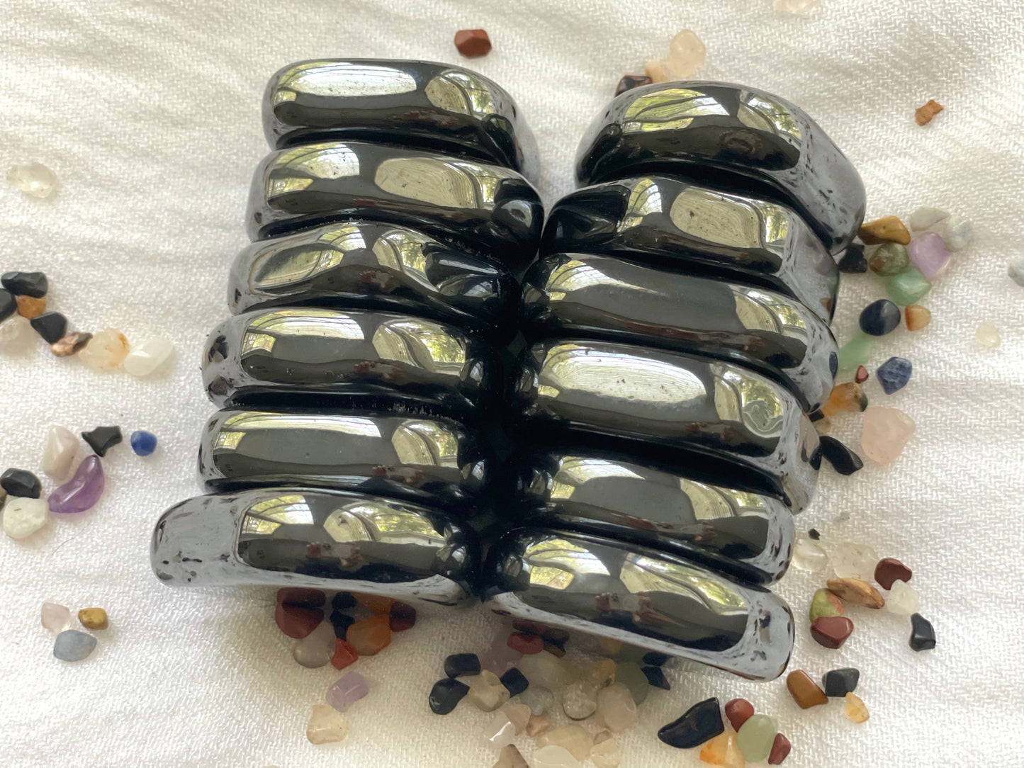 Large Magnetite Palm Stone