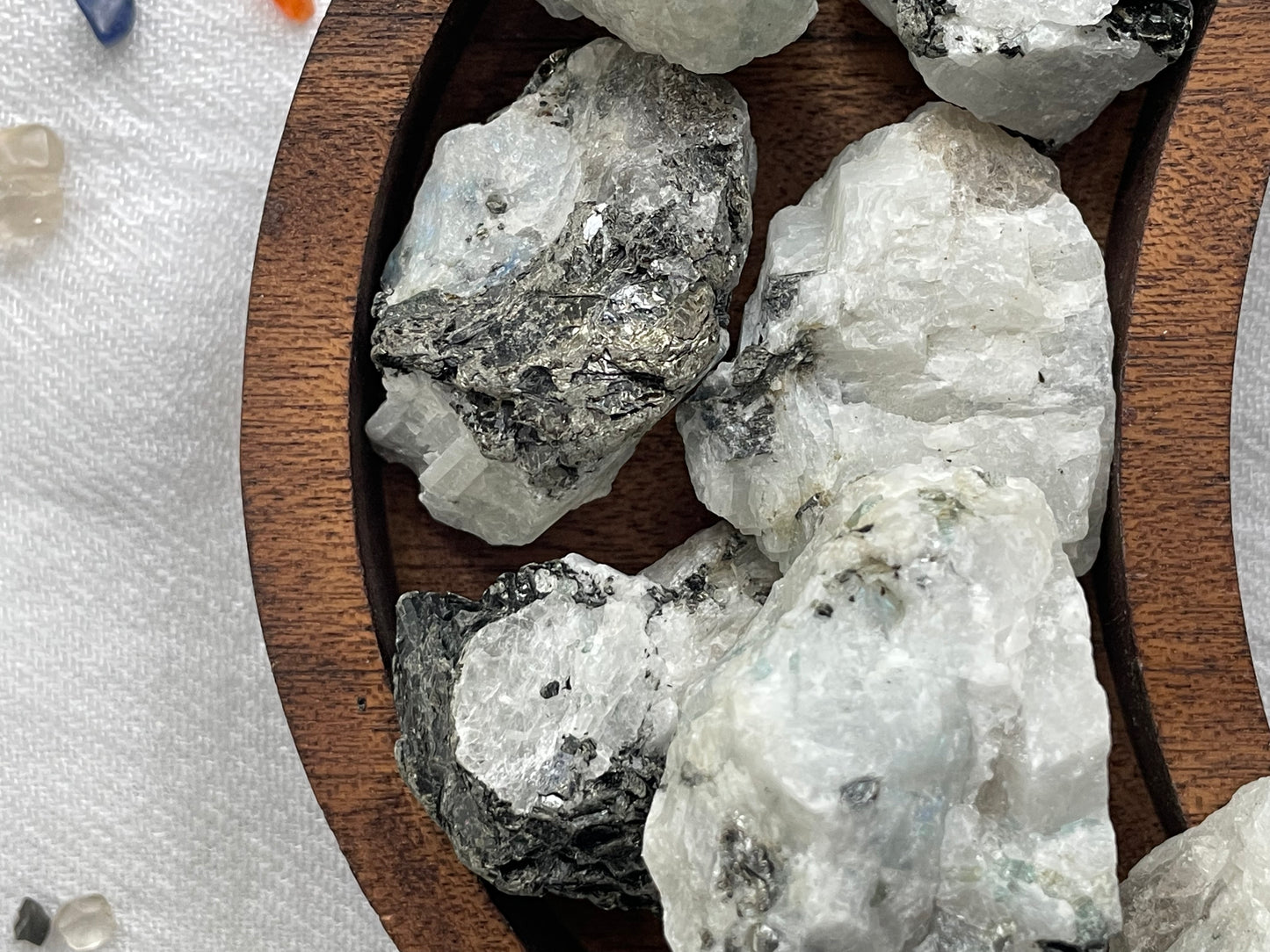 Rainbow Moonstone Tumbled or Rough Crystal | Crystal for Change and Transformation | Moon Rituals