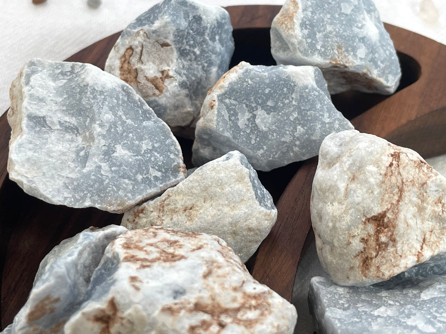 Angelite Tumbled or Rough Crystal | Blue Anhydrite | Crystal For Inner Peace and Angelic connection