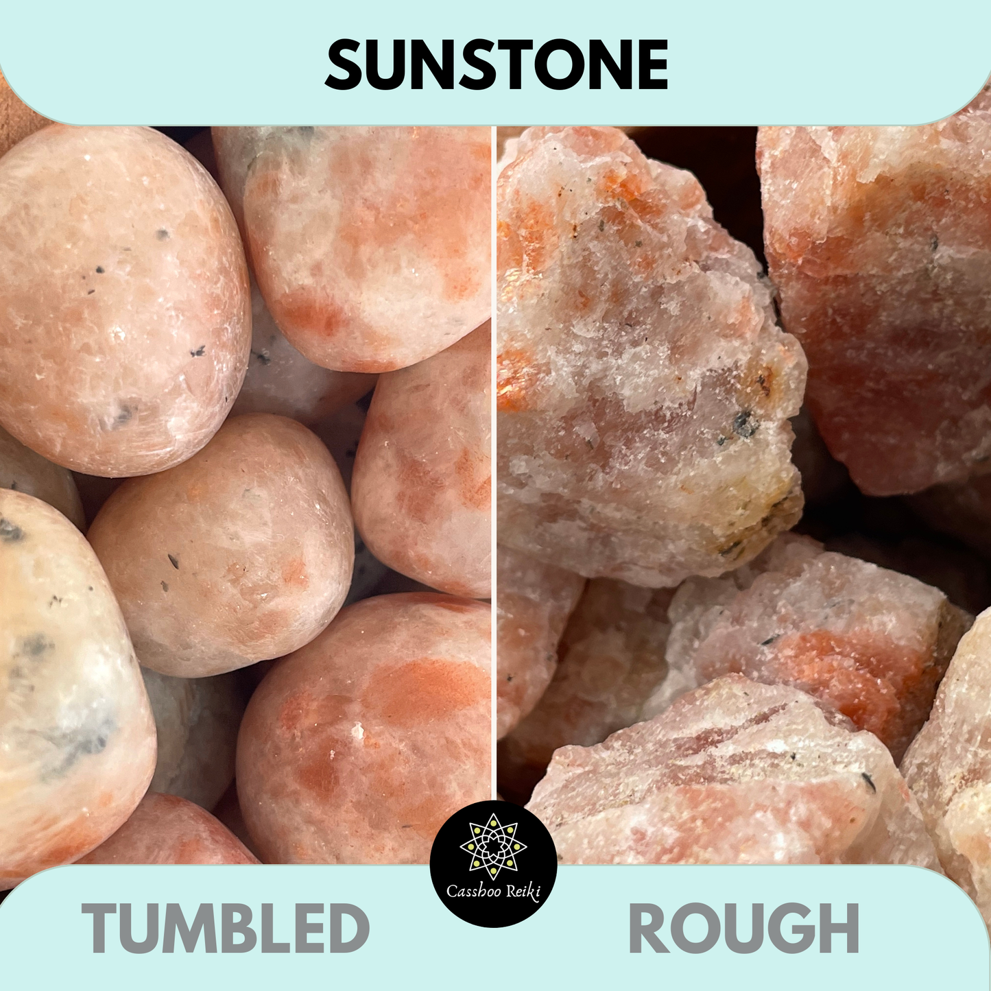Sunstone, Tumbled or Rough Crystal | Solar Plexus Chakra Crystal | Crystal for Positive Attitude, Optimism and Inspired Action.