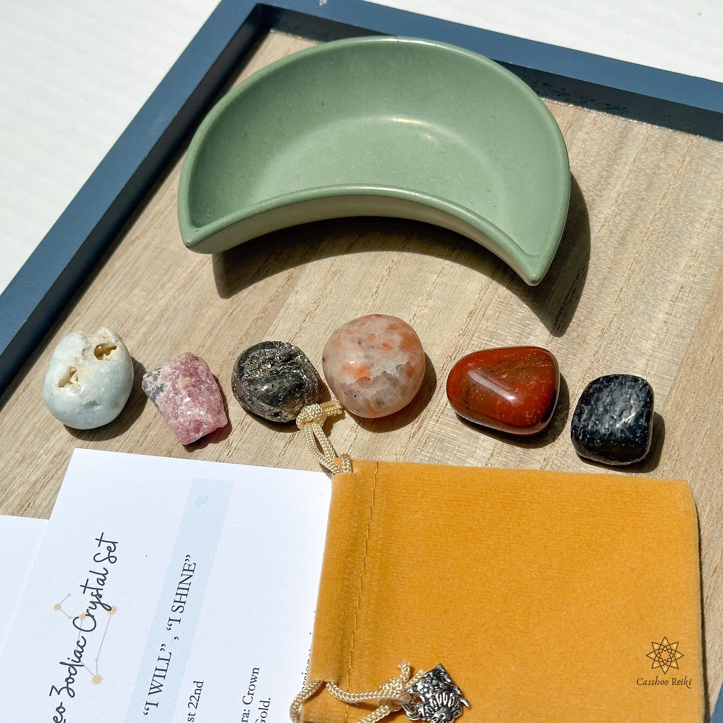 6-Crystal Set for Leo Zodiac | July - August Birthday Gift | Zodiac Birthday Gift