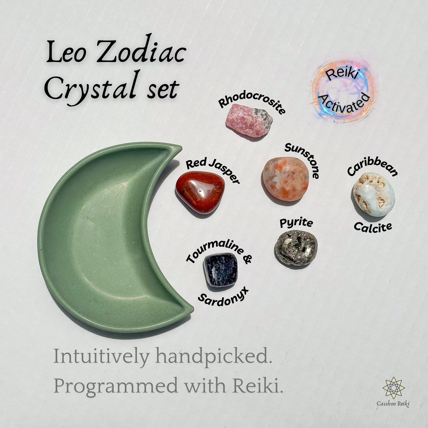 6-Crystal Set for Leo Zodiac | July - August Birthday Gift | Zodiac Birthday Gift