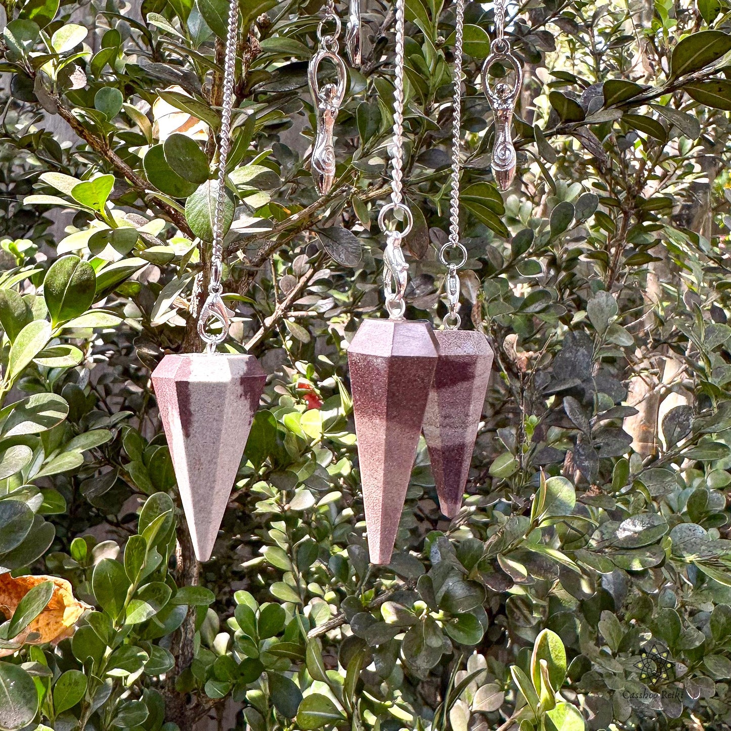 Shiva Lingam Goddess Pendulum and Mini Bowl set | Natural Gemstone Pendulum