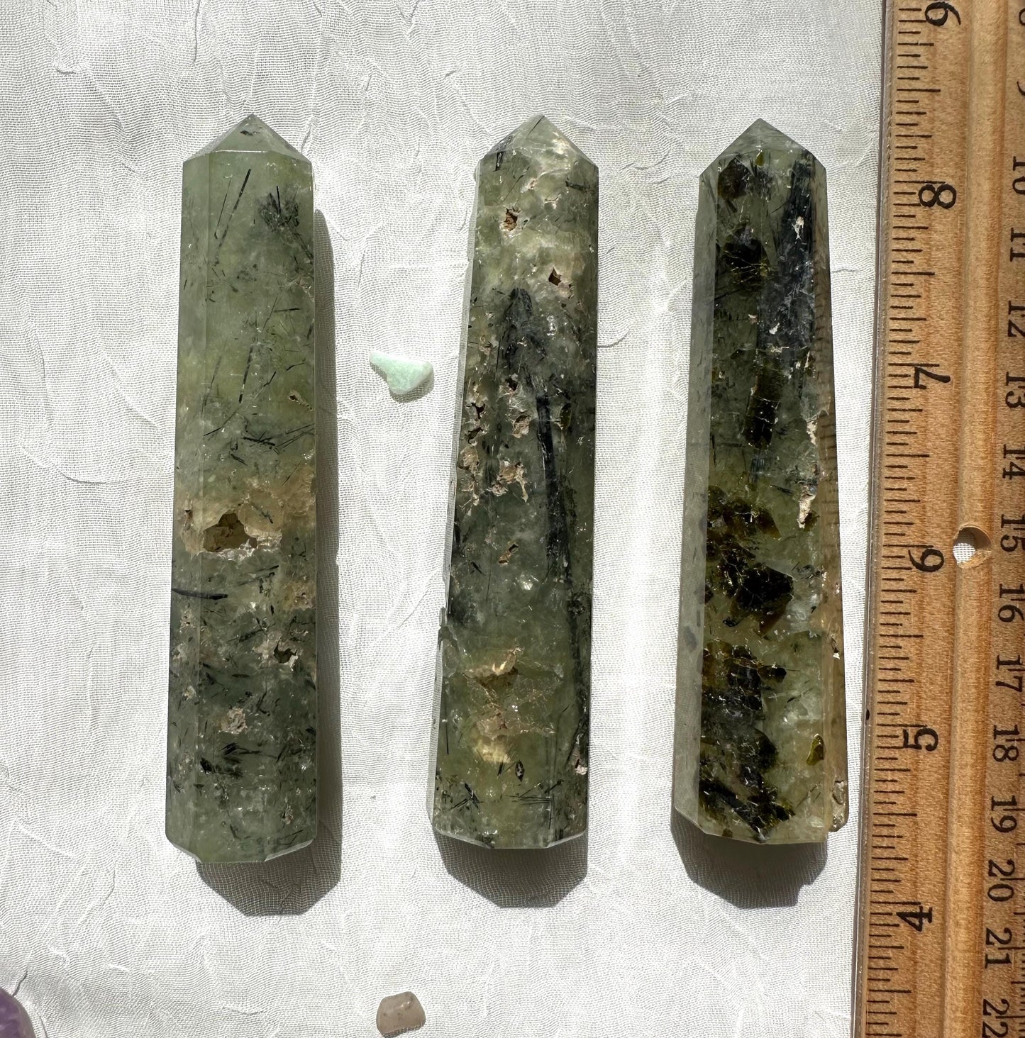Prehnite 4 inch Tower | Crystal for Times of Change and Transformation | Crystal for mediumship and Tarot Readers