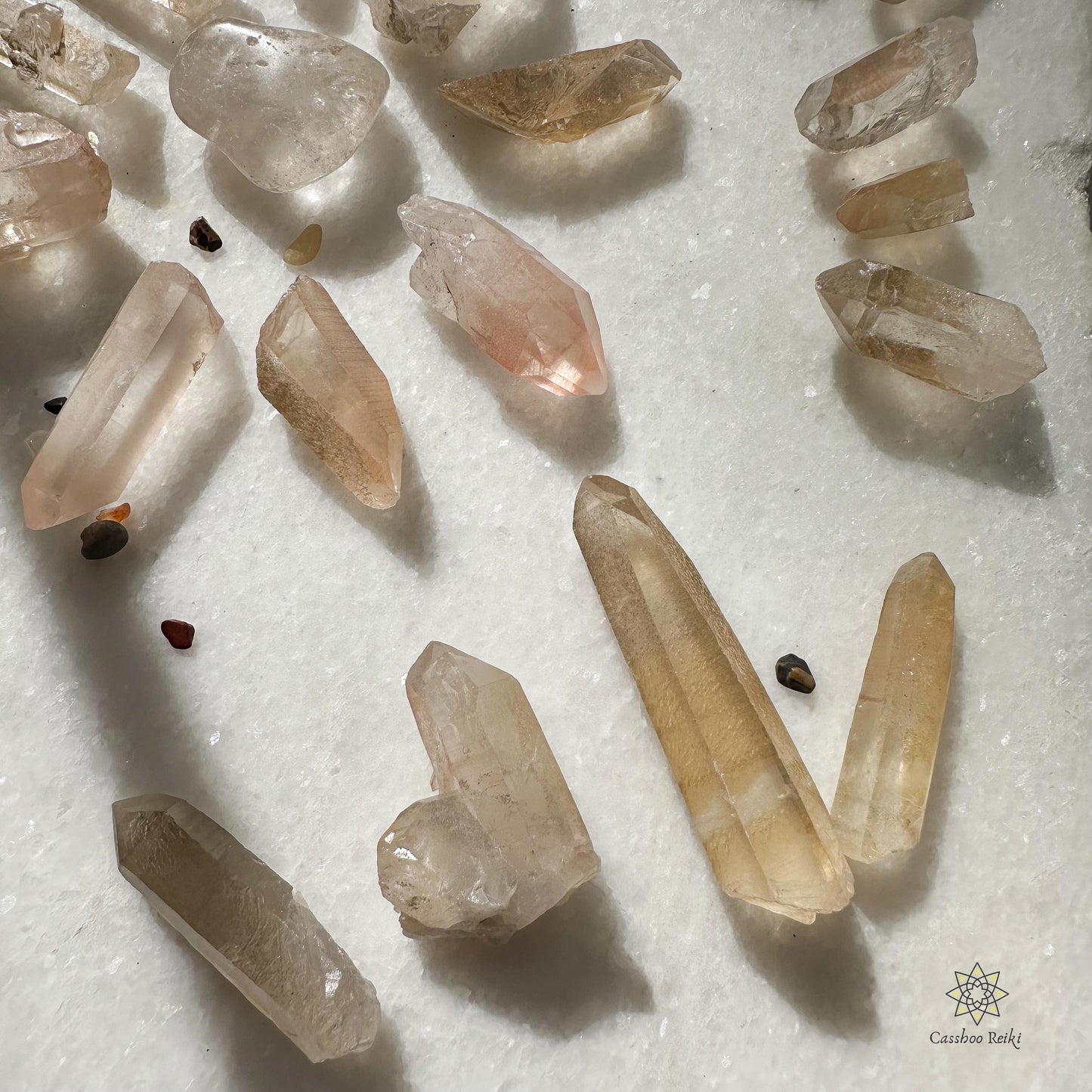 Tangerine Lemurian Quartz Point | Crystal for Sagittarius Zodiac | Crystal for Karma and Ancestral work