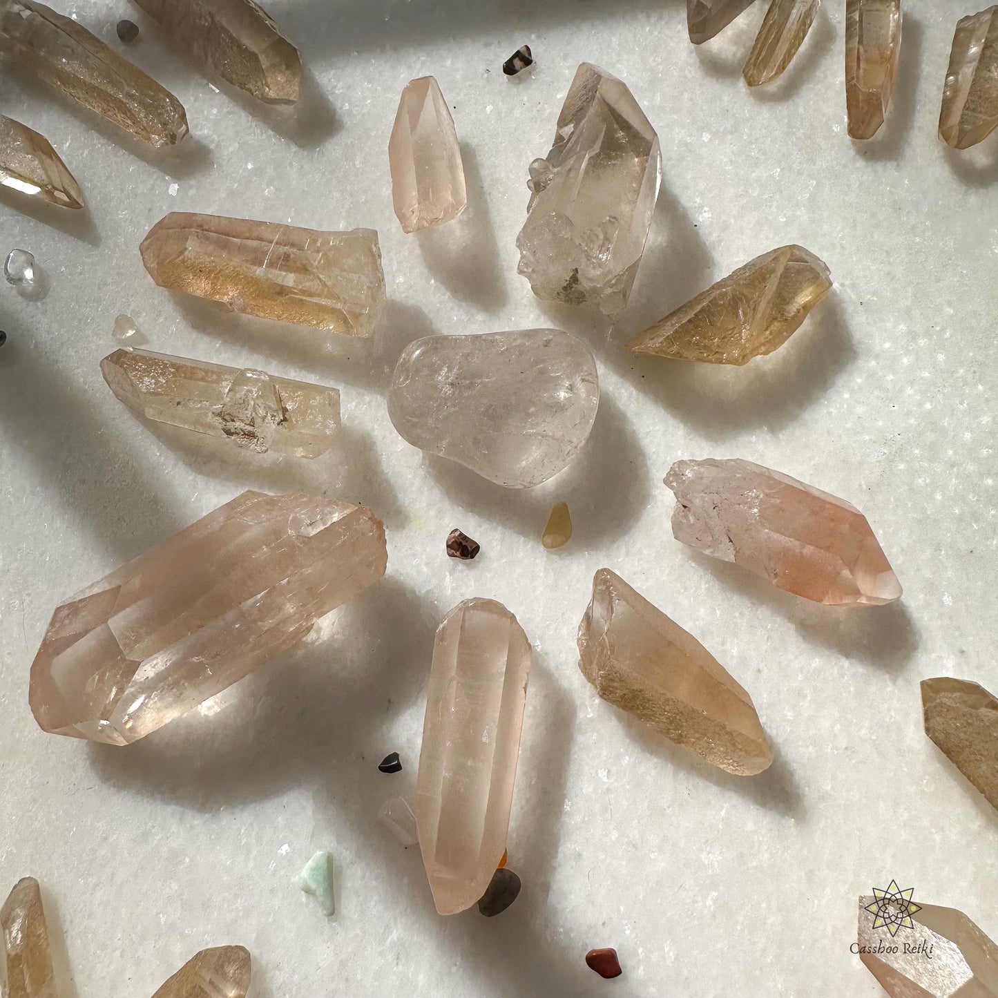 Tangerine Lemurian Quartz Point | Crystal for Sagittarius Zodiac | Crystal for Karma and Ancestral work