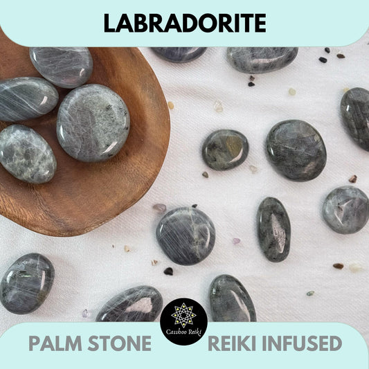 Labradorite Large Flat Tumbled Stones | Palm Stones | Stone for Spiritual Awakening and Intuition | Intuitive Stone