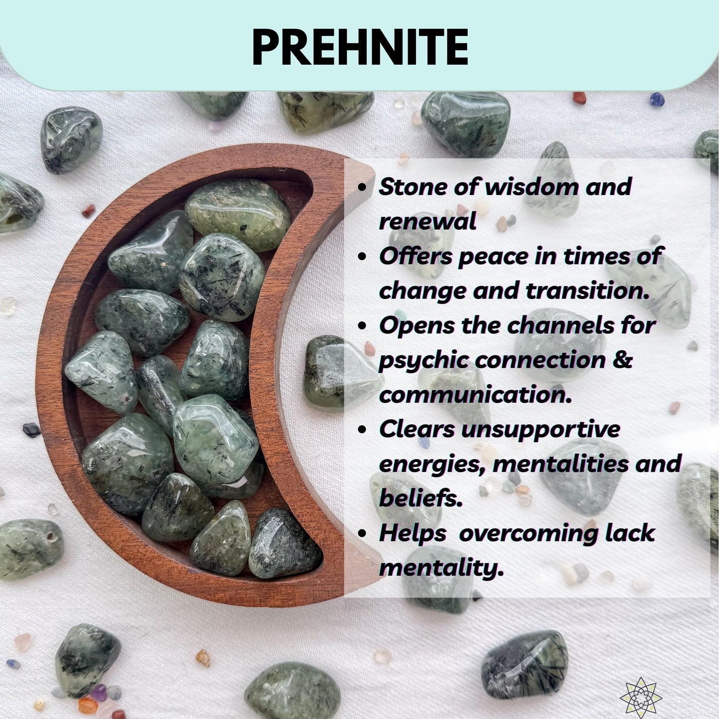 Prehnite, Tumbled or Rough | Gift for Mediums or Psychics