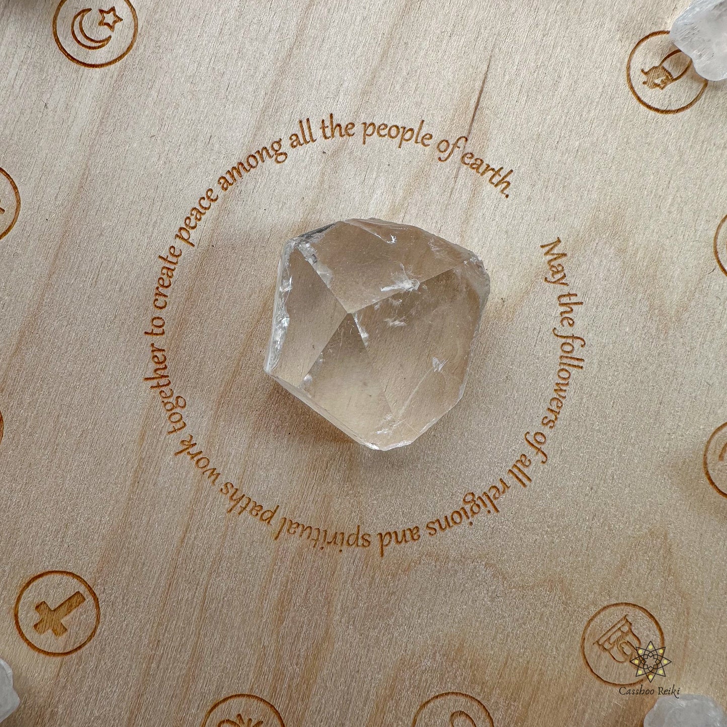 Reiki World Peace Crystal Grid with Crystals | Altar Tools | Sacred Space Decor