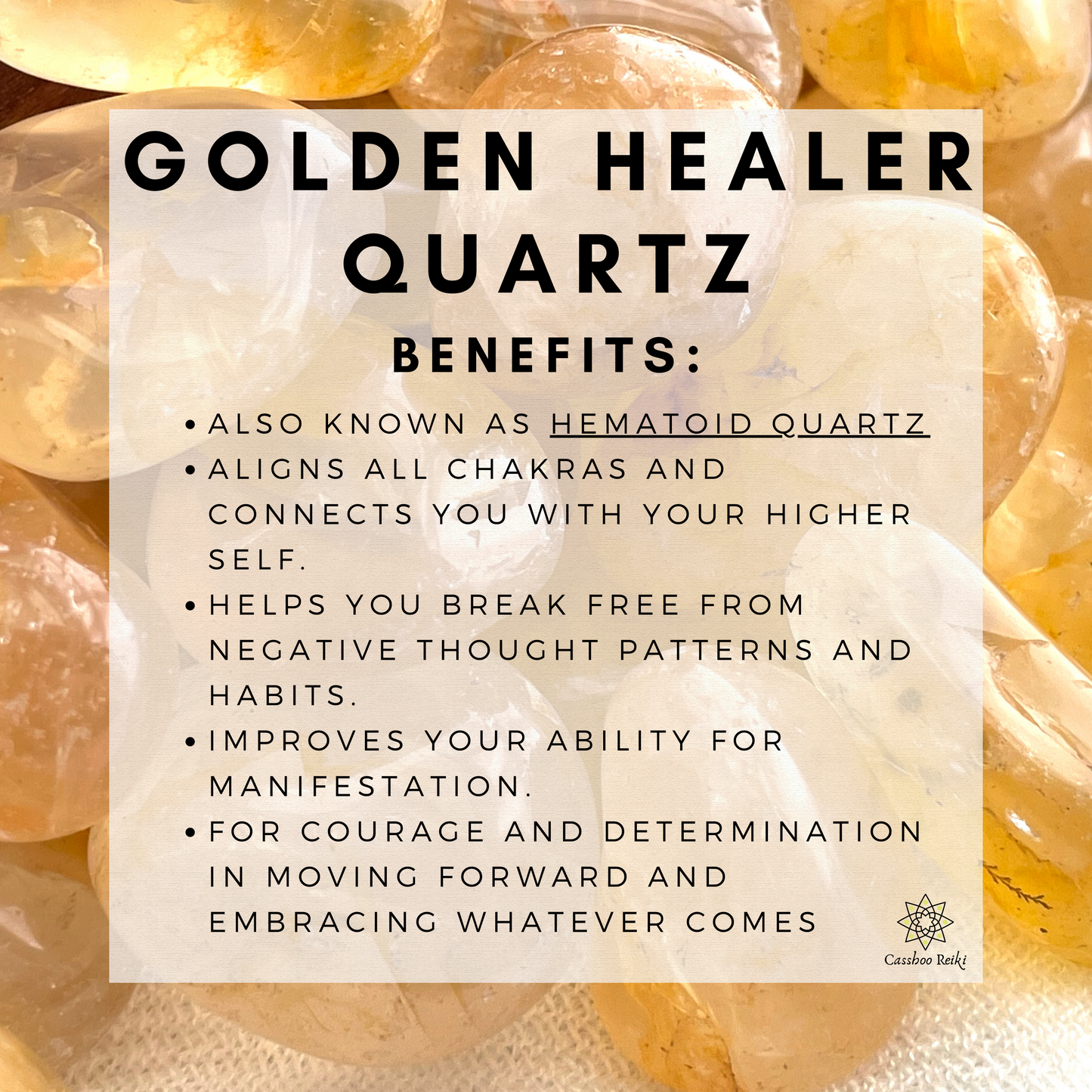 Golden Healer Quartz, Tumbled