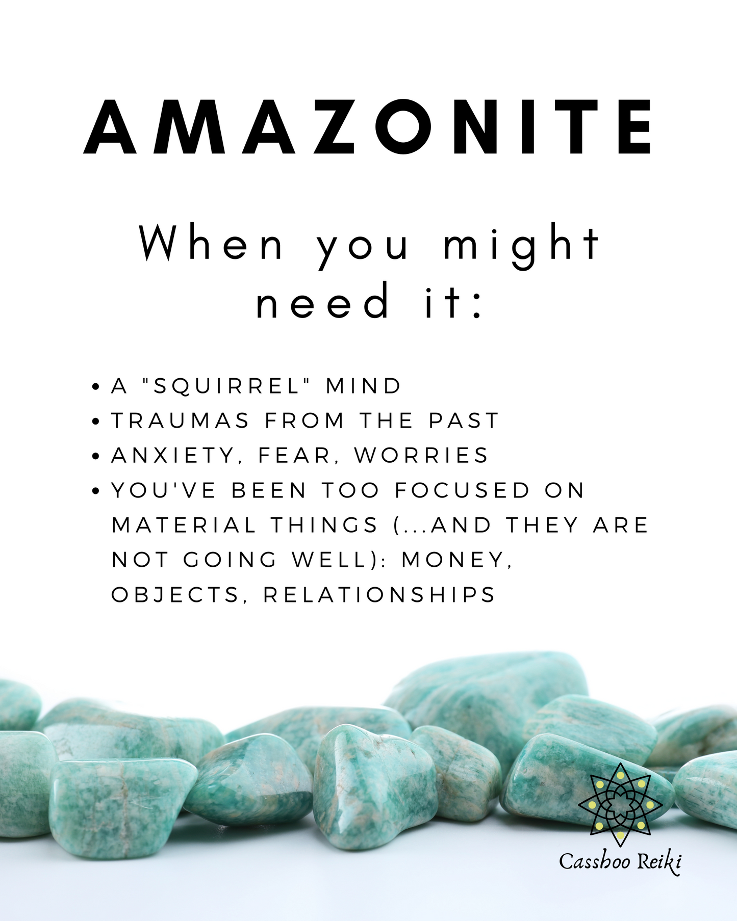 Amazonite, Tumbled or Rough | Stone of Hope, Truth & Courage