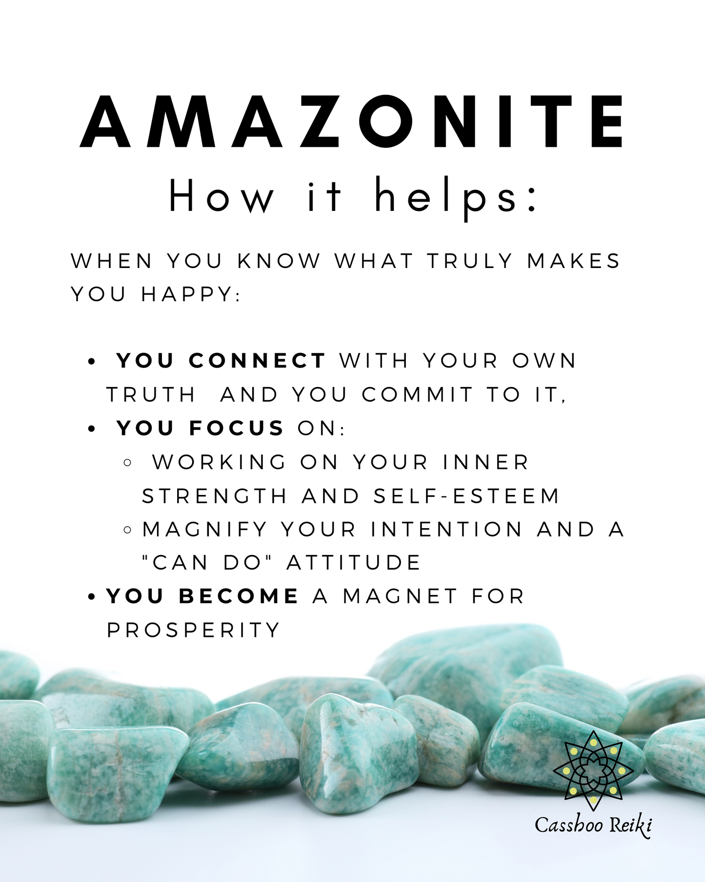 Amazonite, Tumbled or Rough | Stone of Hope, Truth & Courage