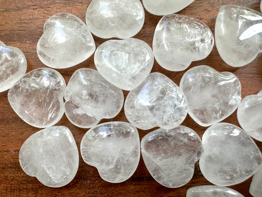 Clear Quartz Mini Heart. 20mm
