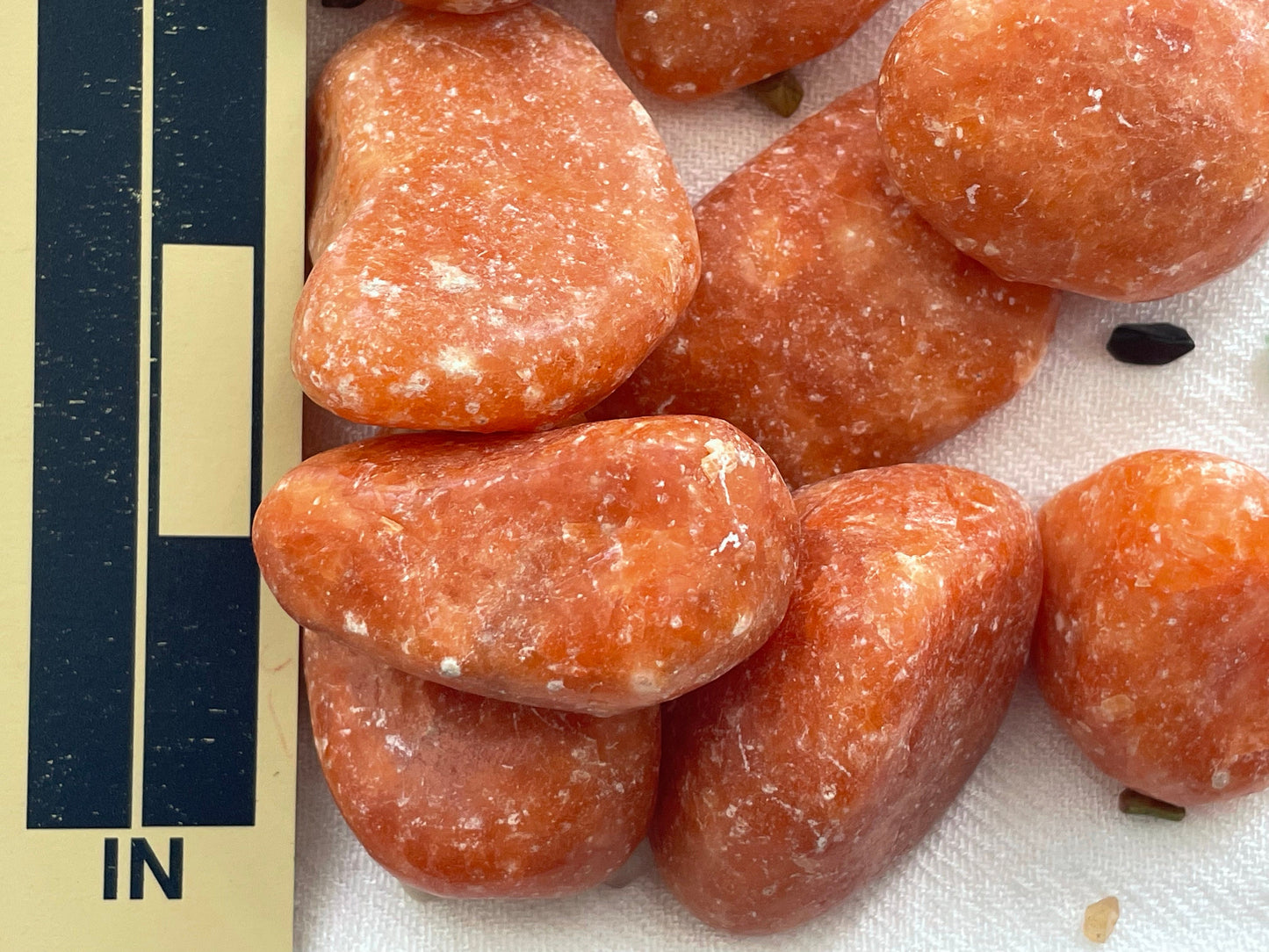 Red Orange Calcite tumbled | Leo Zodiac Crystal | Crystal for Positivity against Gloomy, Negative People | Energy Vampires