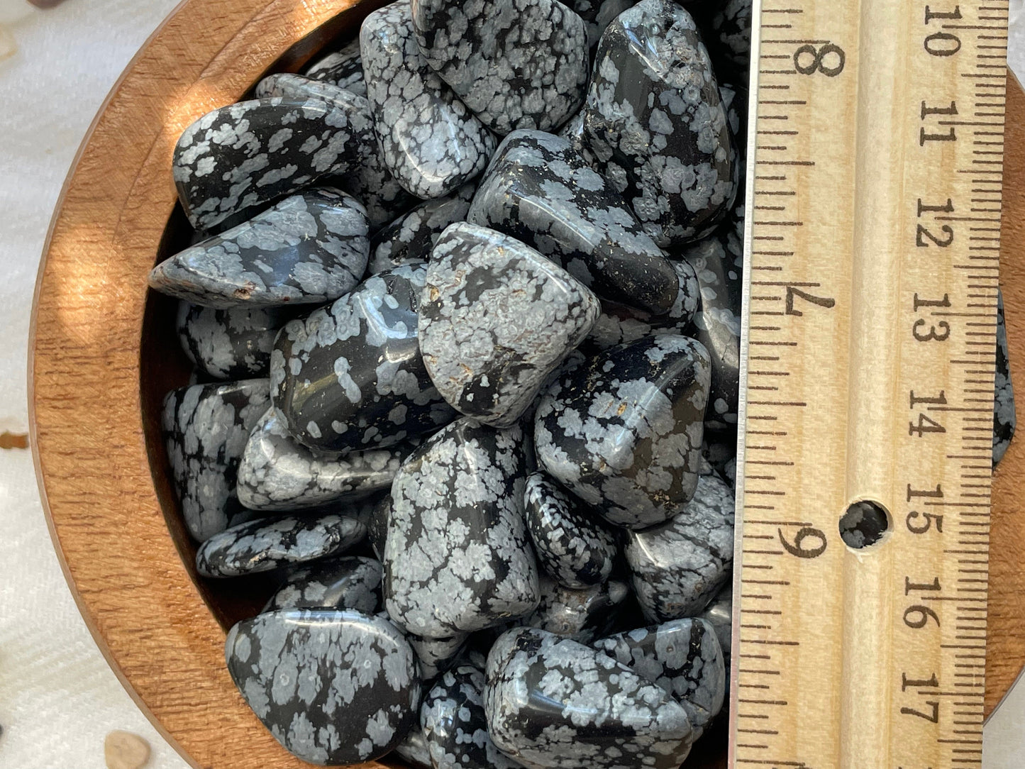 Snowflake Obsidian, tumbled | Crystal for Protection and Negative Thinking