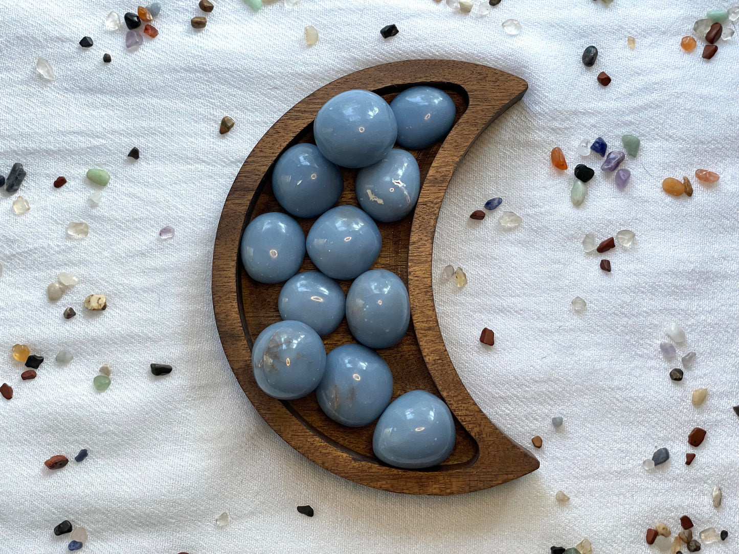 Angelite Tumbled or Rough Crystal | Blue Anhydrite | Crystal For Inner Peace and Angelic connection