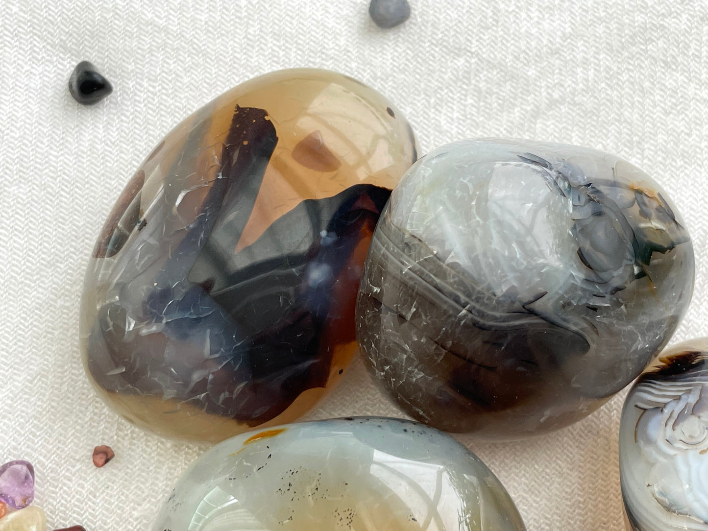 Large Dendritic Agate Cobble. Palm Stone