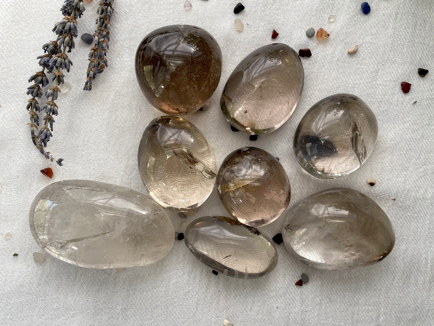 Smoky Quartz Palm Stone