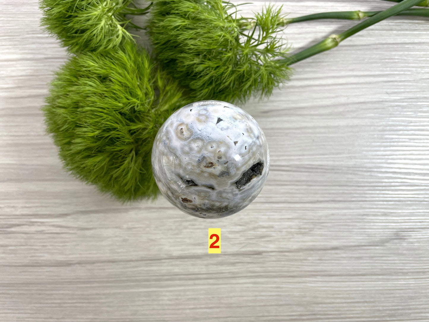 Flower Agate Sphere. Reiki Infused