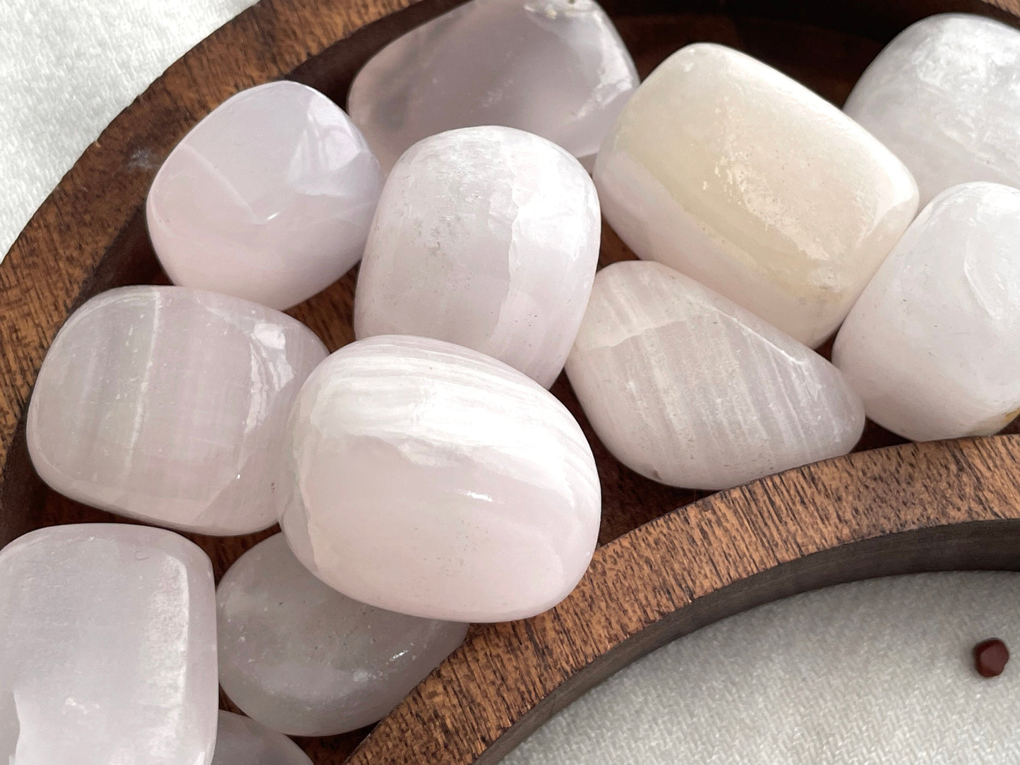 Pink Mangano Calcite, tumbled | Crystal for Unconditional Love