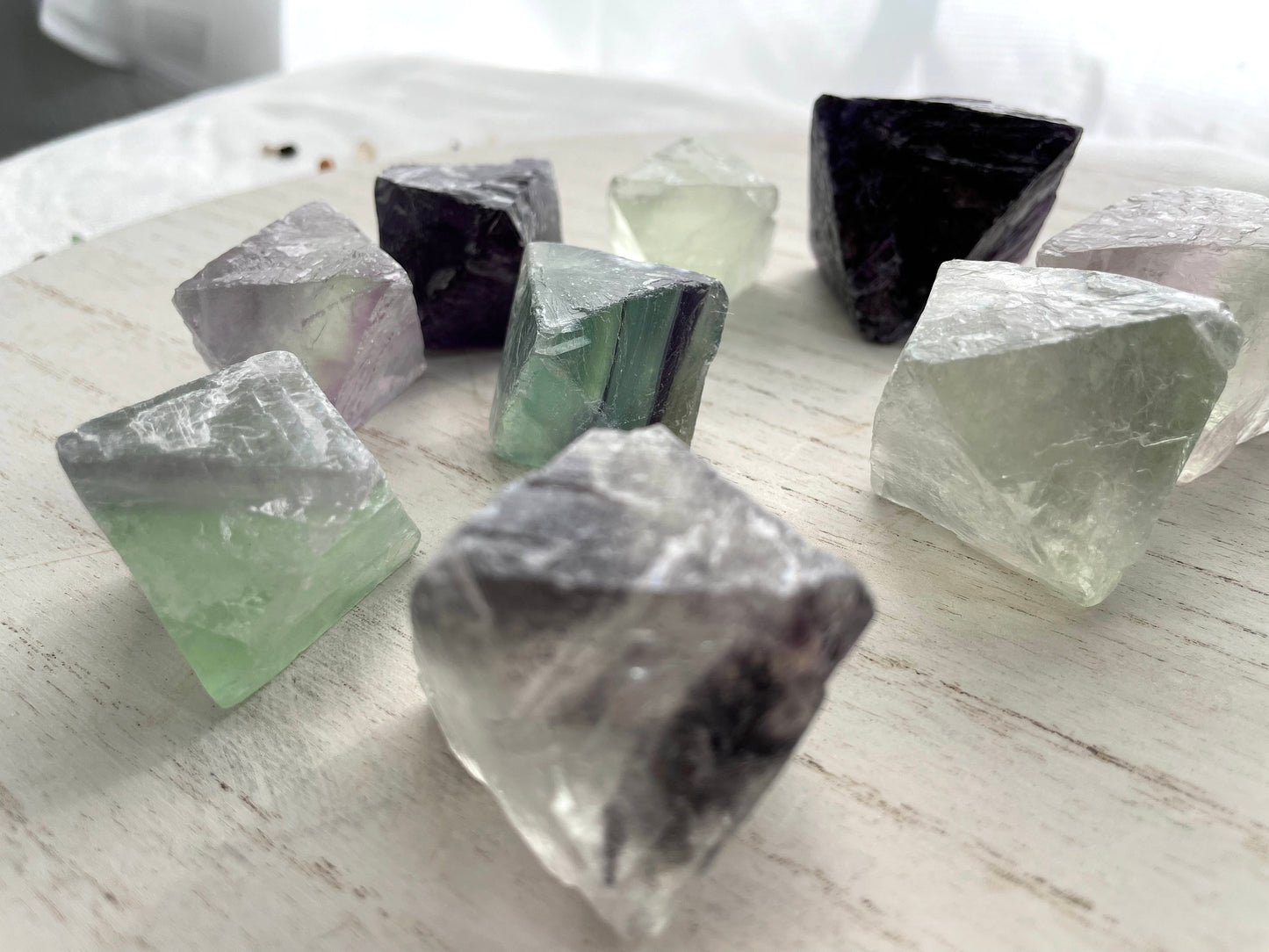 Rainbow Fluorite Octahedrons 1.25-1.5 inch