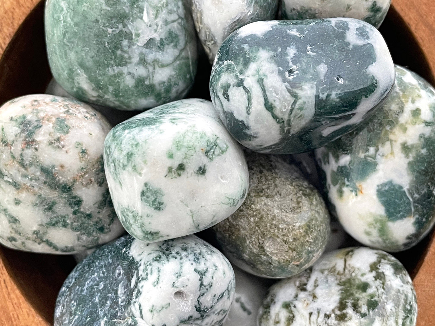 Rounded Tree Agate crystals