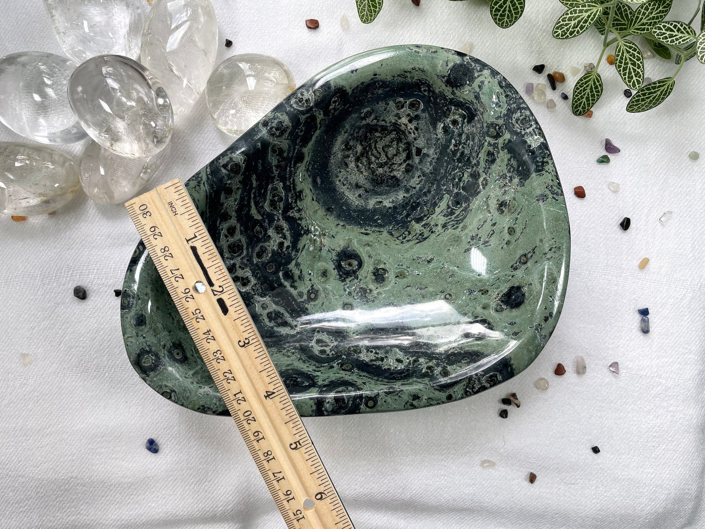 Kambaba Jasper Bowl, 1.8 Kg. Reiki Infused