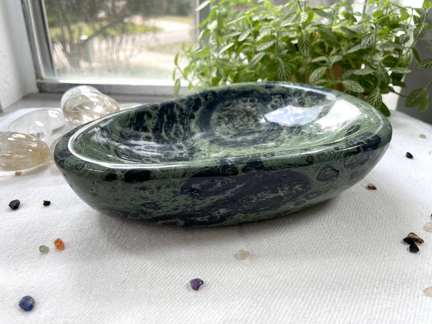 Kambaba Jasper Bowl, 1.8 Kg. Reiki Infused