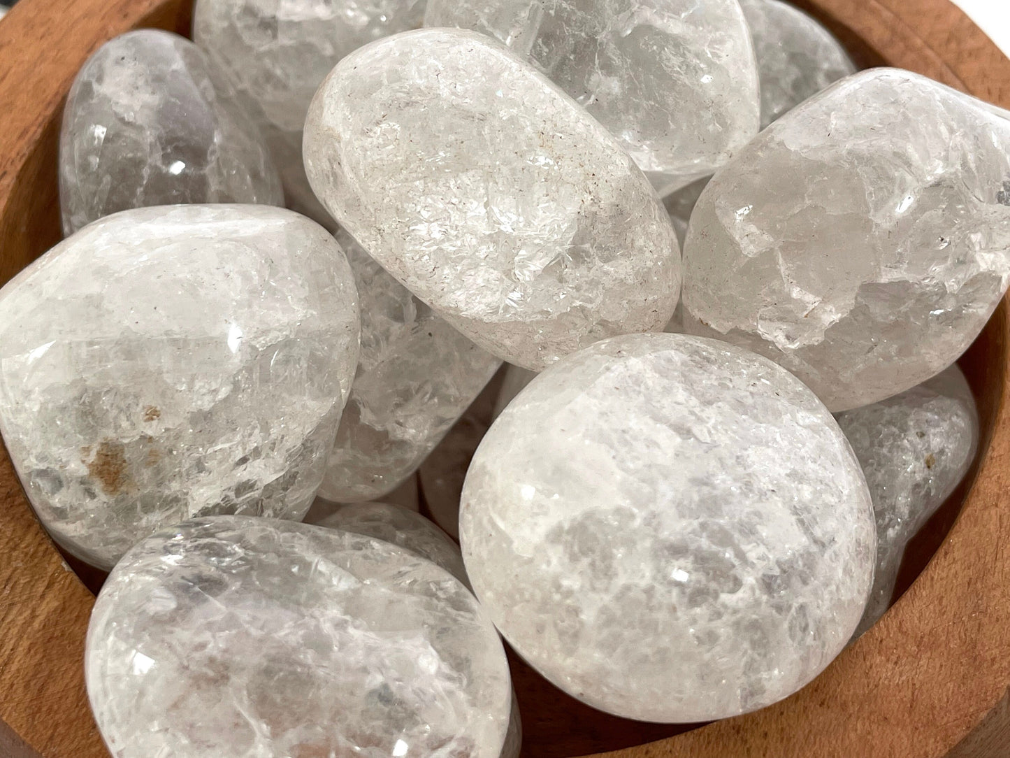 Clear Crackle Quartz, Tumbled | Crystal for Emotional Balance
