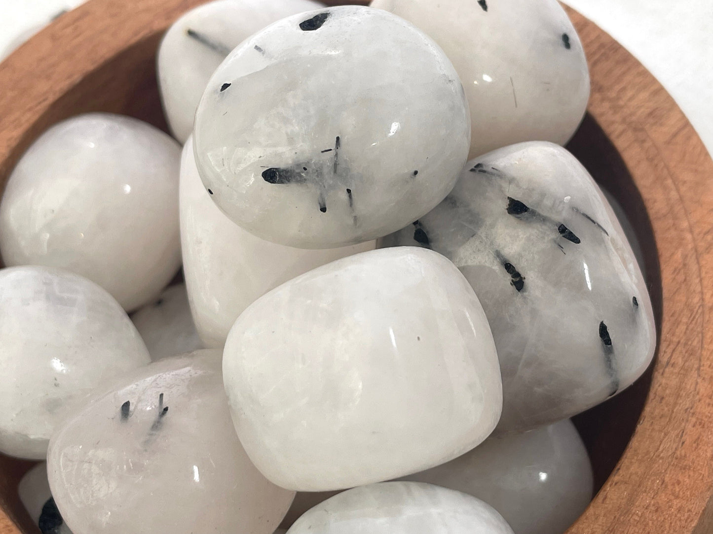 Tourmalinated Quartz, Tumbled or Rough | Crystal for Yin Yang Energy Balance