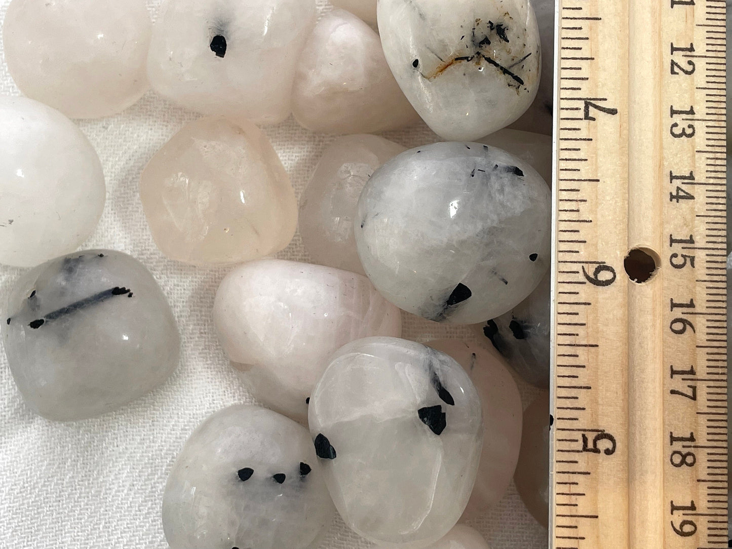 Tourmalinated Quartz, Tumbled or Rough | Crystal for Yin Yang Energy Balance