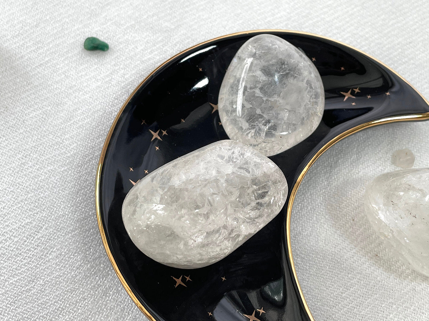 Clear Crackle Quartz, Tumbled | Crystal for Emotional Balance