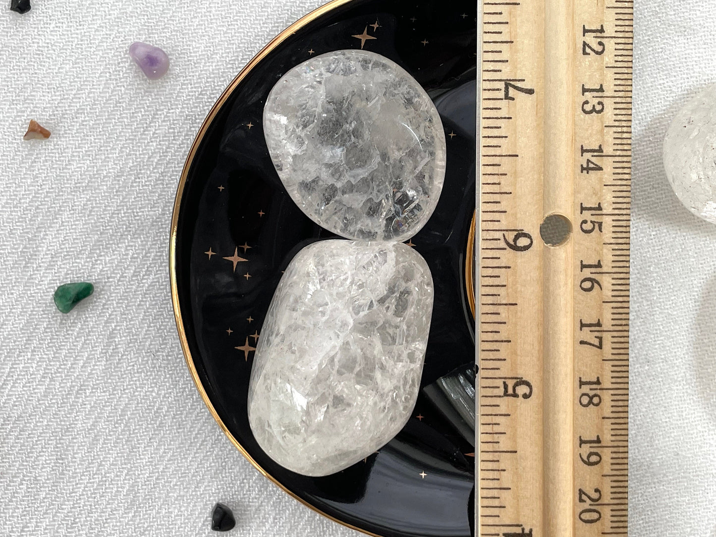 Clear Crackle Quartz, Tumbled | Crystal for Emotional Balance