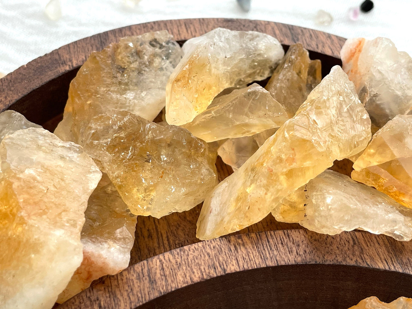 Citrine Tumbled or Rough | Crystal for Prosperity & Joy | Solar Plexus Chakra Stone