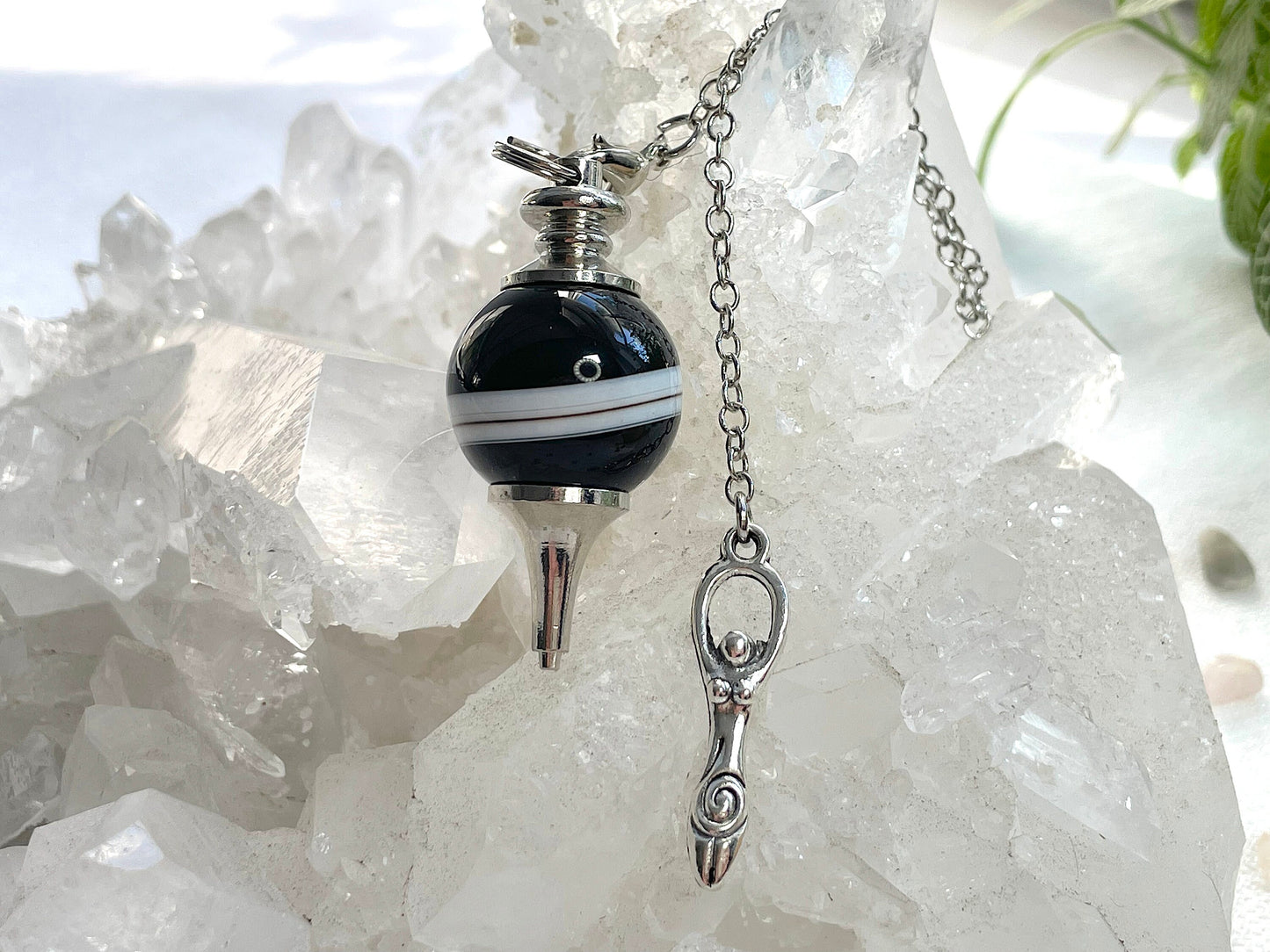 Goddess Pendulum in Black Onyx