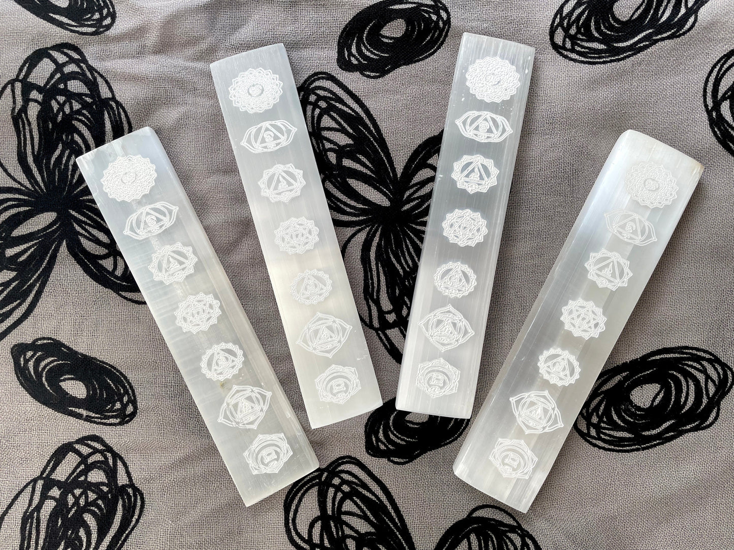 Engraved Chakra Selenite Charging Station