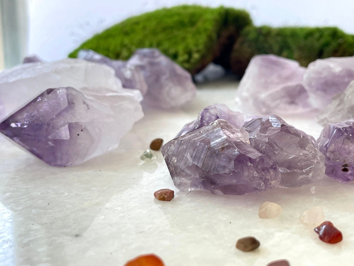 Amethyst Crystal Point or clusters | Crystal for Intuition and Protection | Third Eye Chakra Stone
