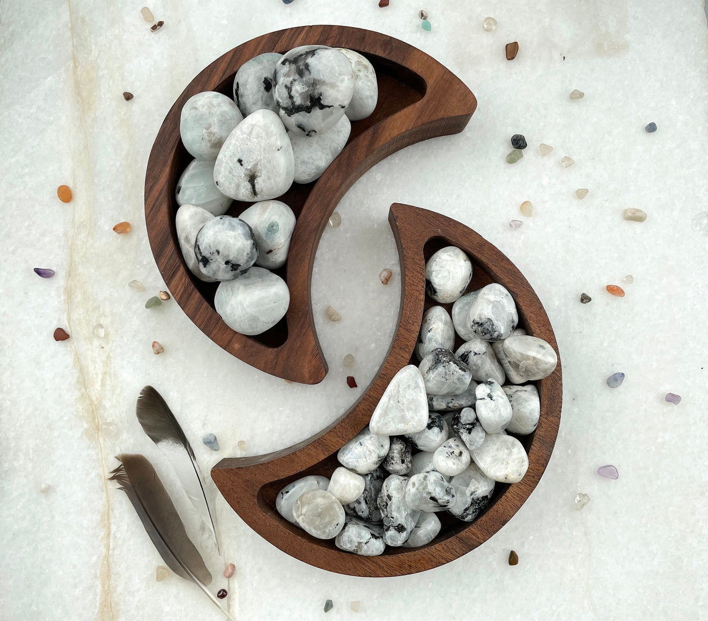 Rainbow Moonstone Tumbled or Rough Crystal | Crystal for Change and Transformation | Moon Rituals