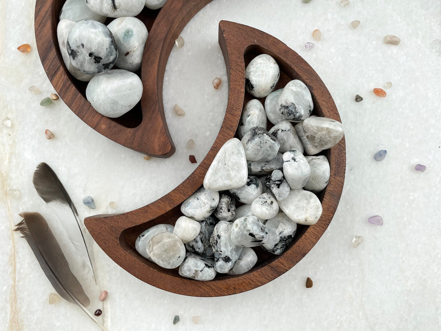 Rainbow Moonstone Tumbled or Rough Crystal | Crystal for Change and Transformation | Moon Rituals