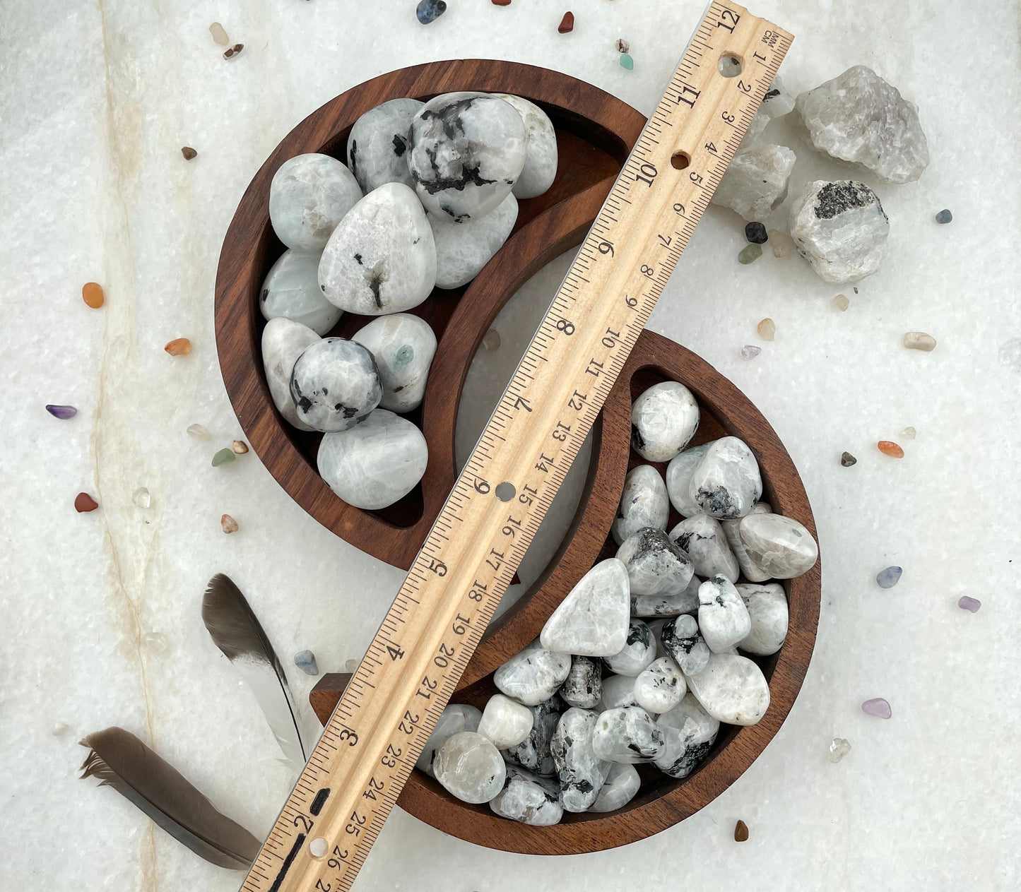 Rainbow Moonstone Tumbled or Rough Crystal | Crystal for Change and Transformation | Moon Rituals