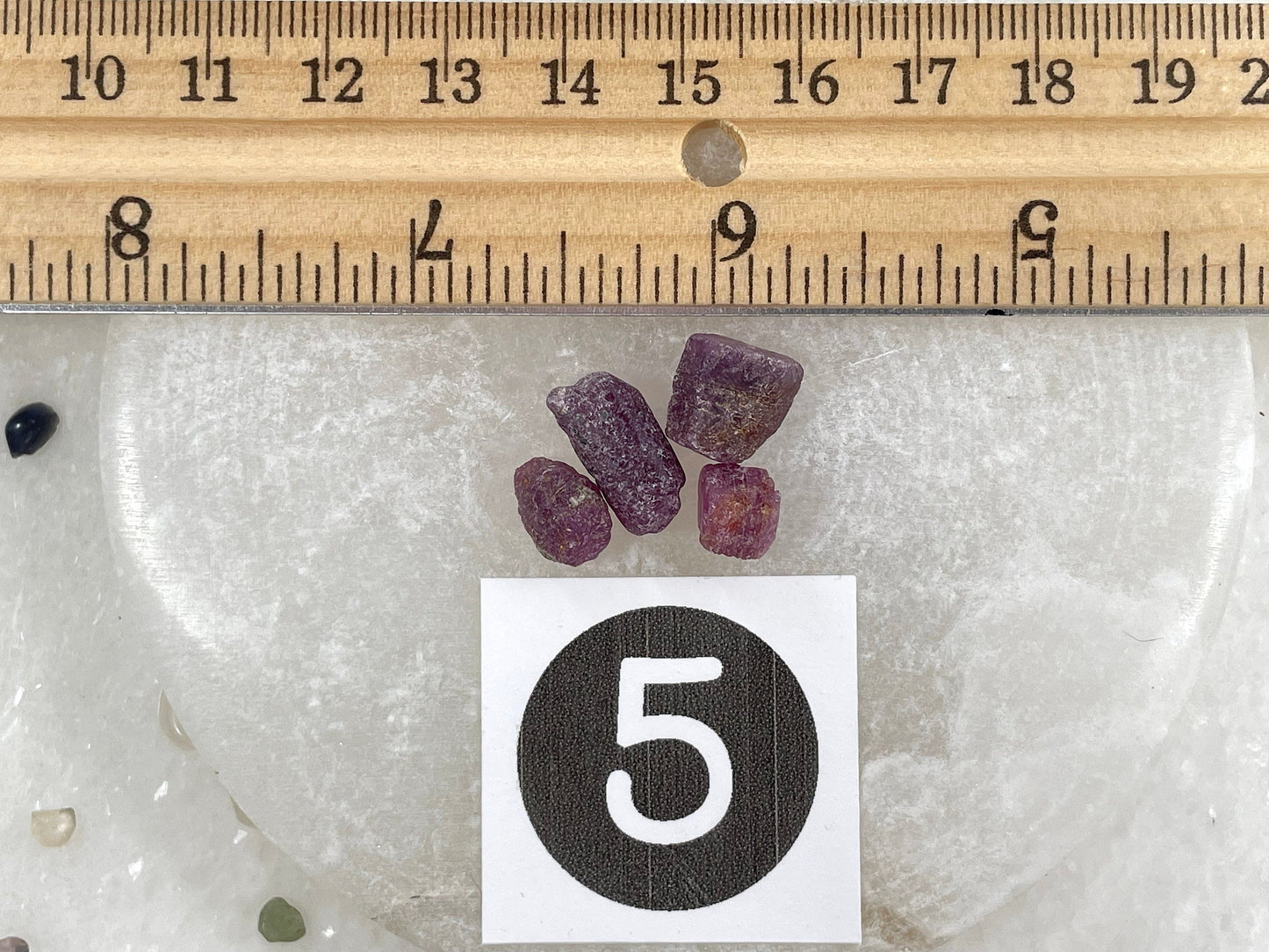 Raw Natural Ruby crystals. Reiki Infused