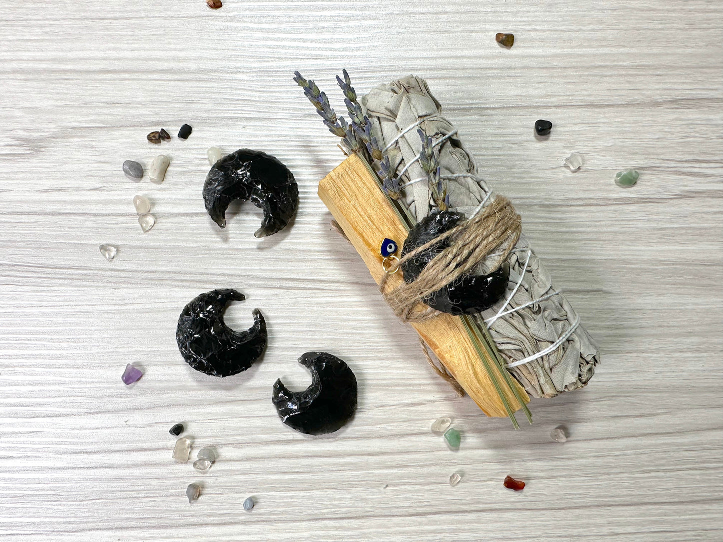 Moon Rituals. Black Obsidian Moon Smudge
