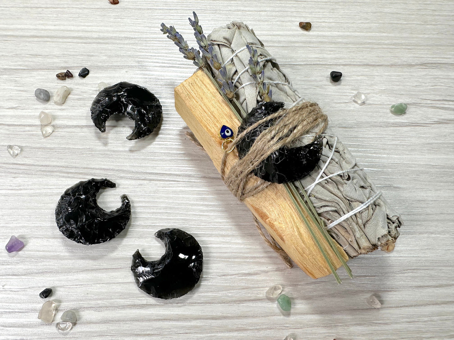 Moon Rituals. Black Obsidian Moon Smudge